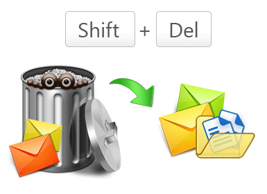 shift+del